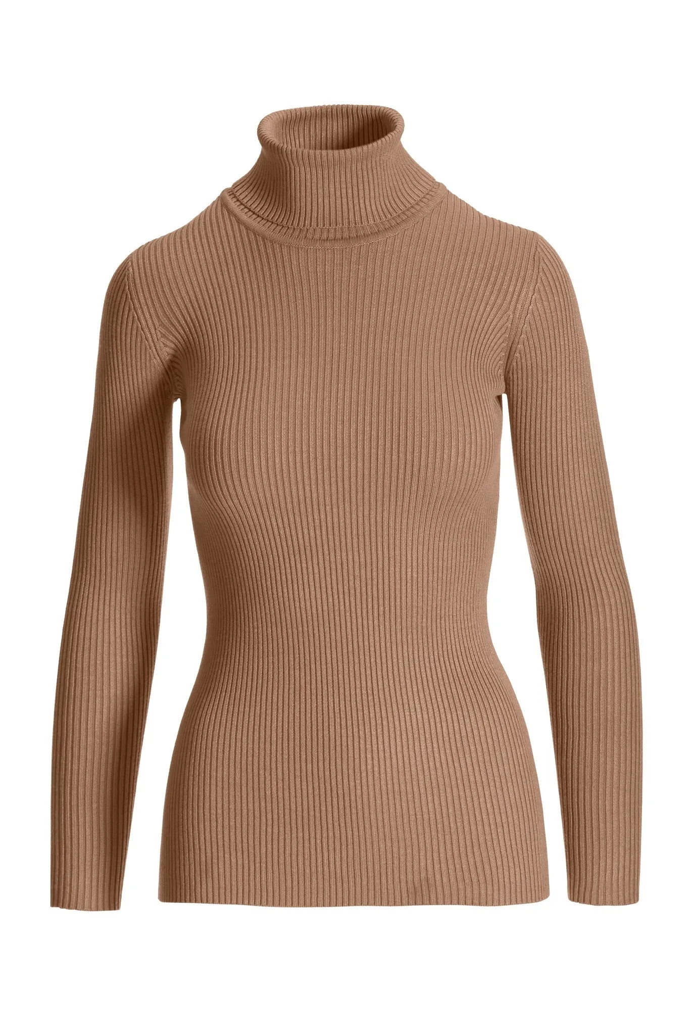 Ribbed Turtleneck Sweater Tan sold by Boston Proper product image thumbnail 2