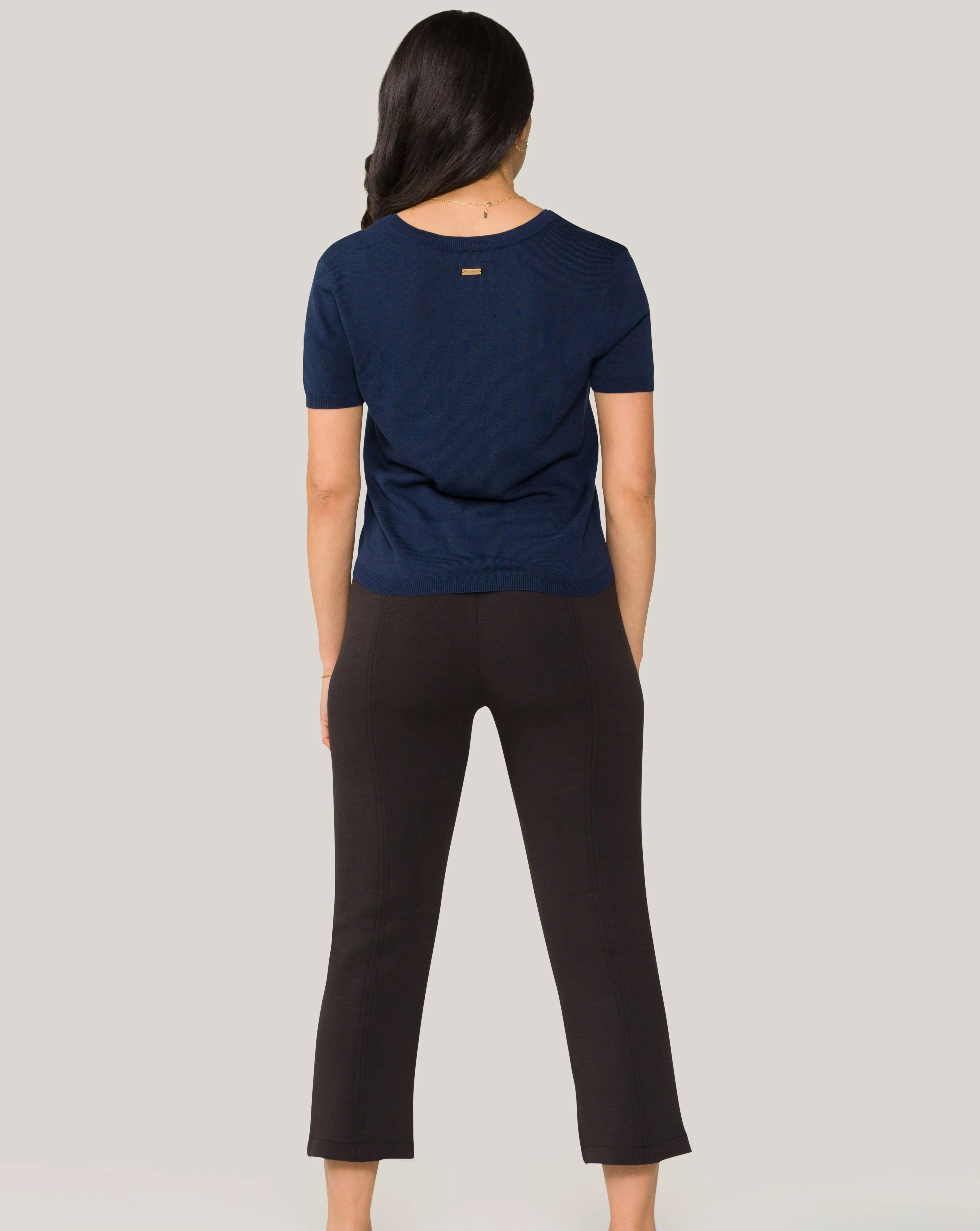 Vida Knit Tee Navy sold by Boston Proper product image thumbnail 5