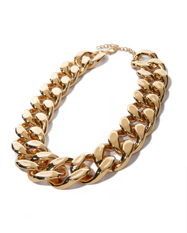 Chunky Gold Chain Necklace Gold sold by Boston Proper