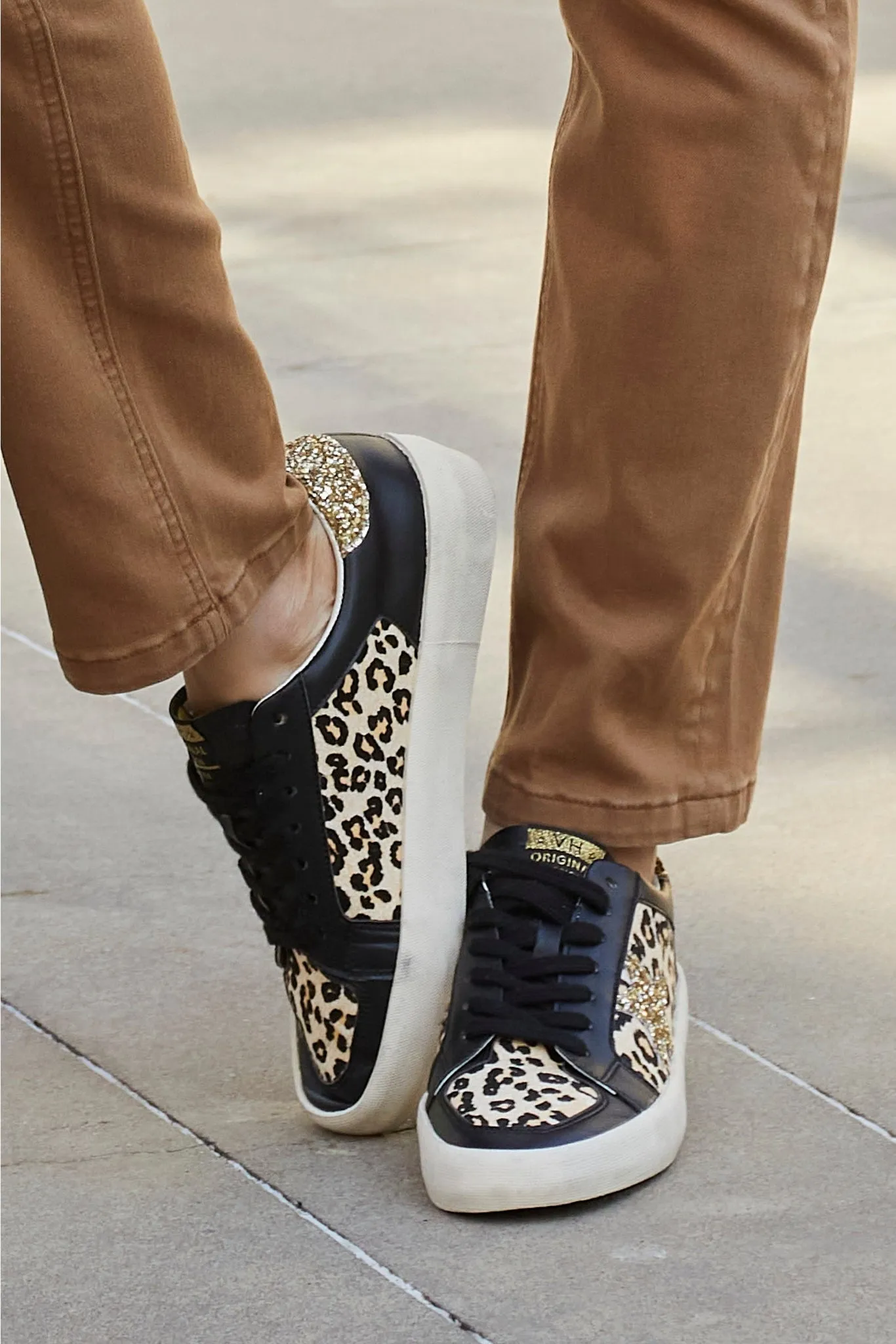 Leopard And Embellished Sneaker Black/Leopard sold by Boston Proper product image thumbnail 2