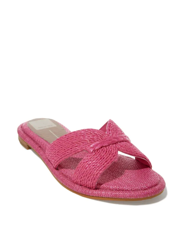 Raffia Slide Sandal Pink sold by Boston Proper