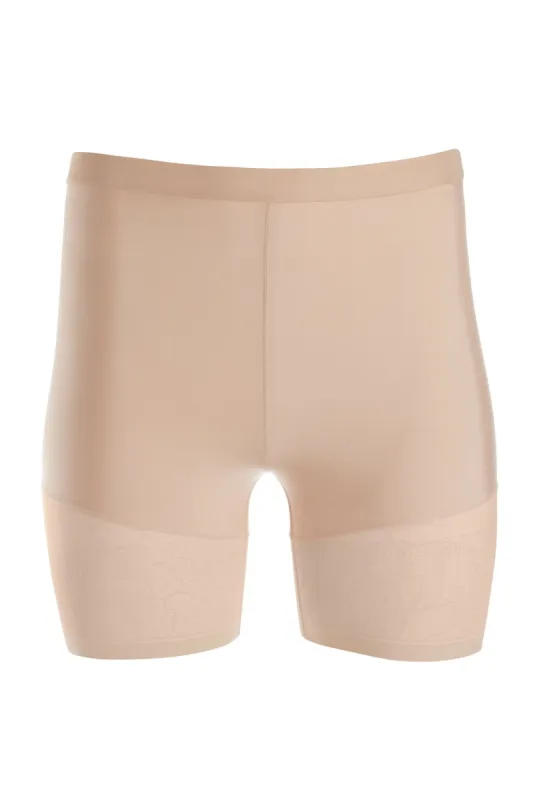 High Waist Lace Trim Thigh Shaper Nude sold by Boston Proper