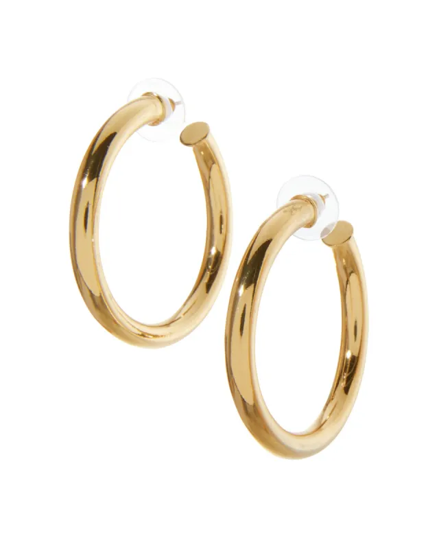 Statement Hoop Earring Gold sold by Boston Proper