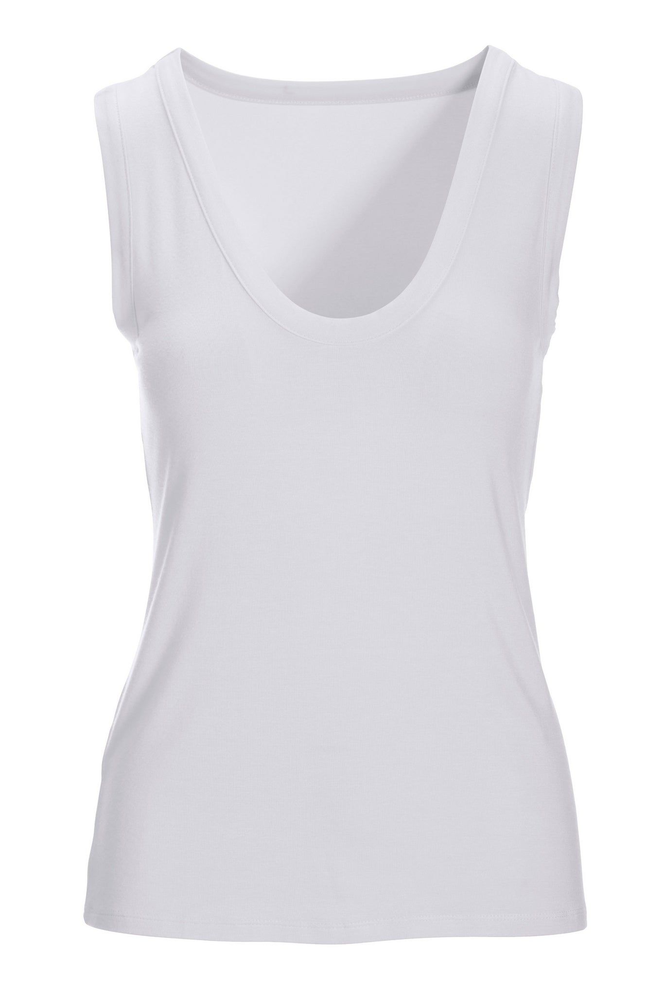 Scoop-Neck Tank Top White sold by Boston Proper product image thumbnail 2