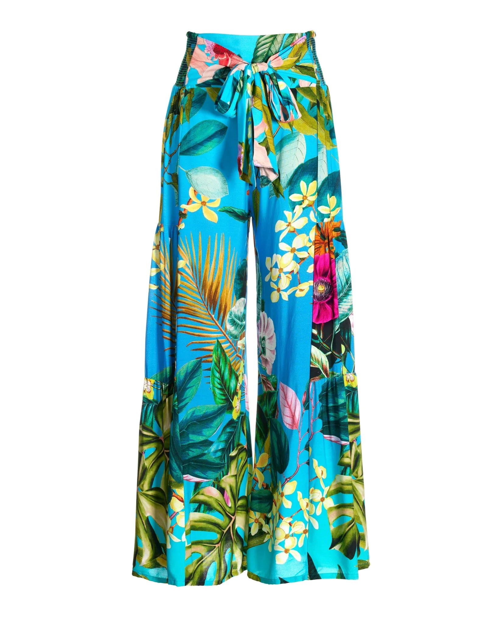 Floral Printed Cover Up Pant Blue Multi sold by Boston Proper product image thumbnail 2