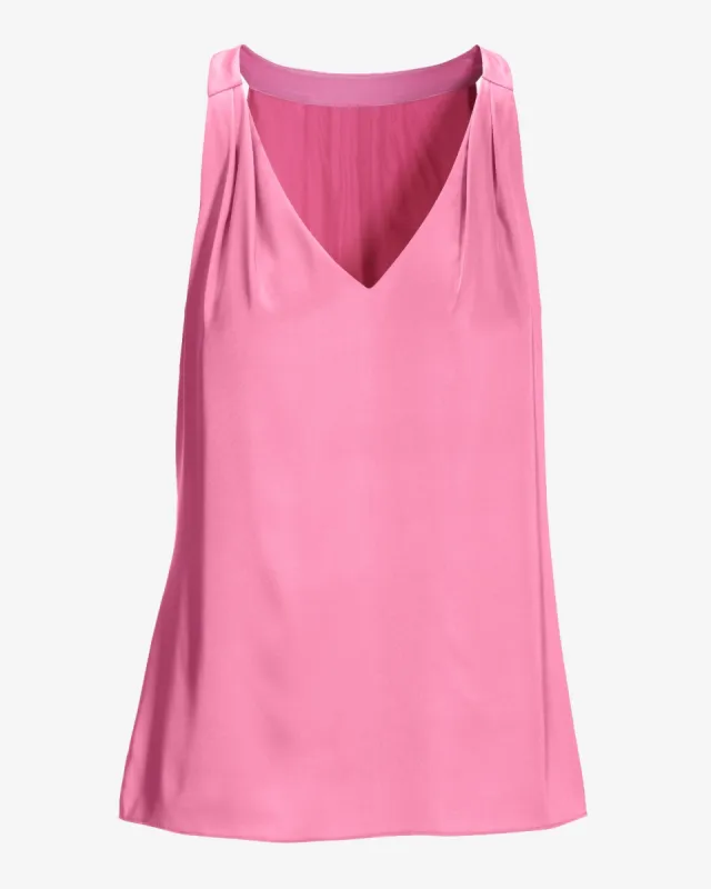 Nikki V-Neck Charmeuse Blouse Shell Pink sold by Boston Proper