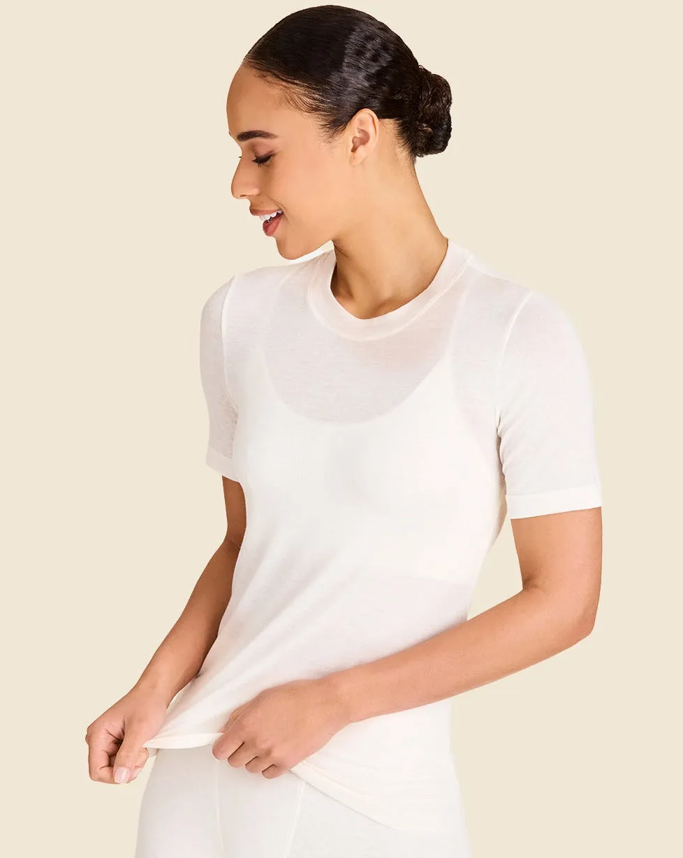 Washable Cashmere Tee Bone sold by Boston Proper product image thumbnail 4