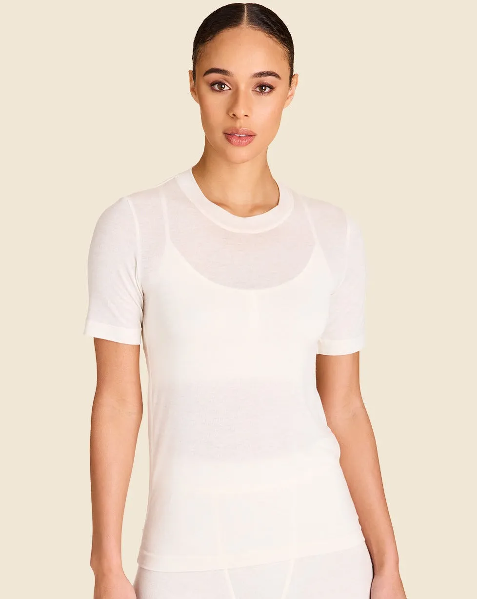 Washable Cashmere Tee Bone sold by Boston Proper product image thumbnail 2