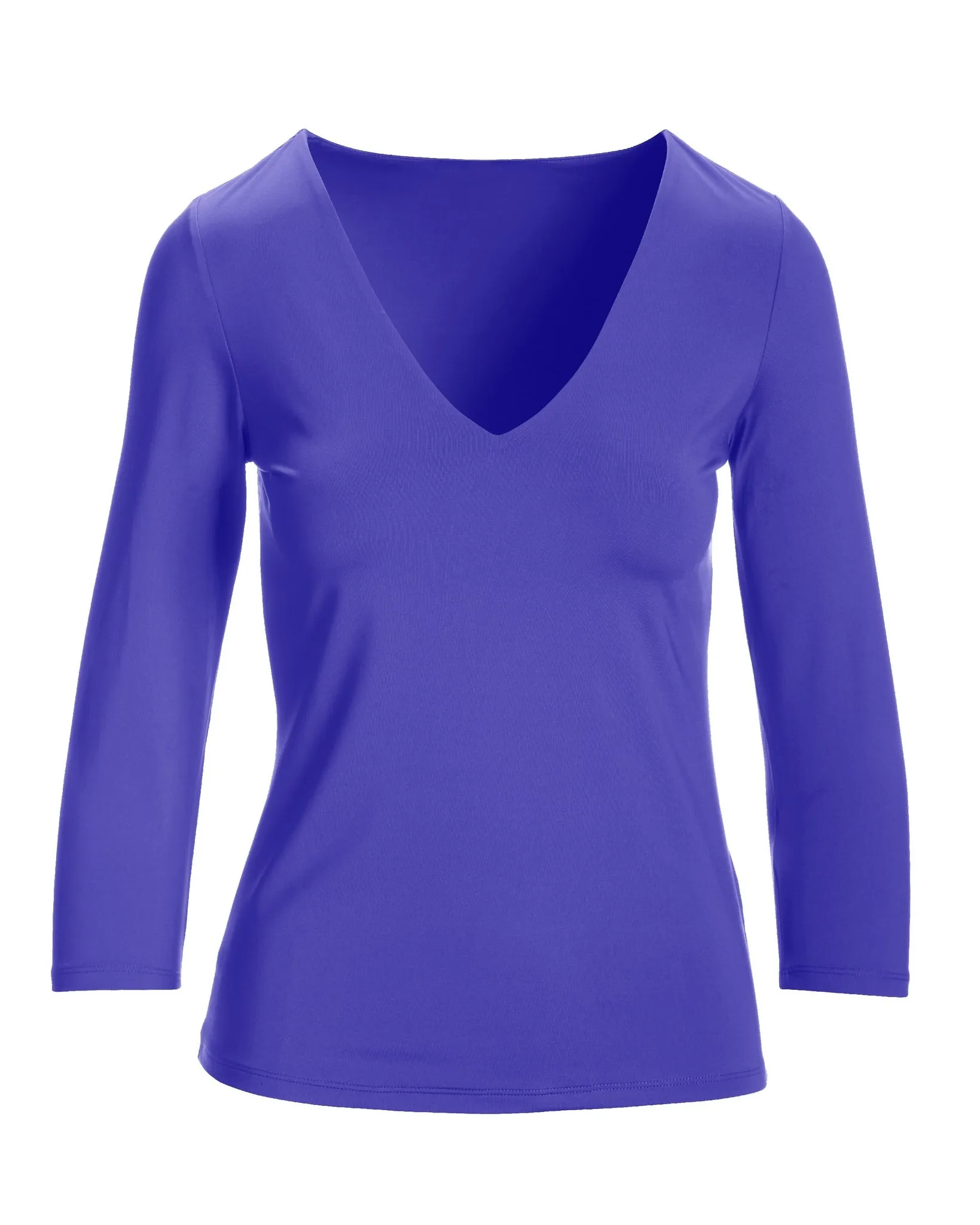 So Modern Three Quarter Sleeve Top Purple Opulence sold by Boston Proper product image thumbnail 2