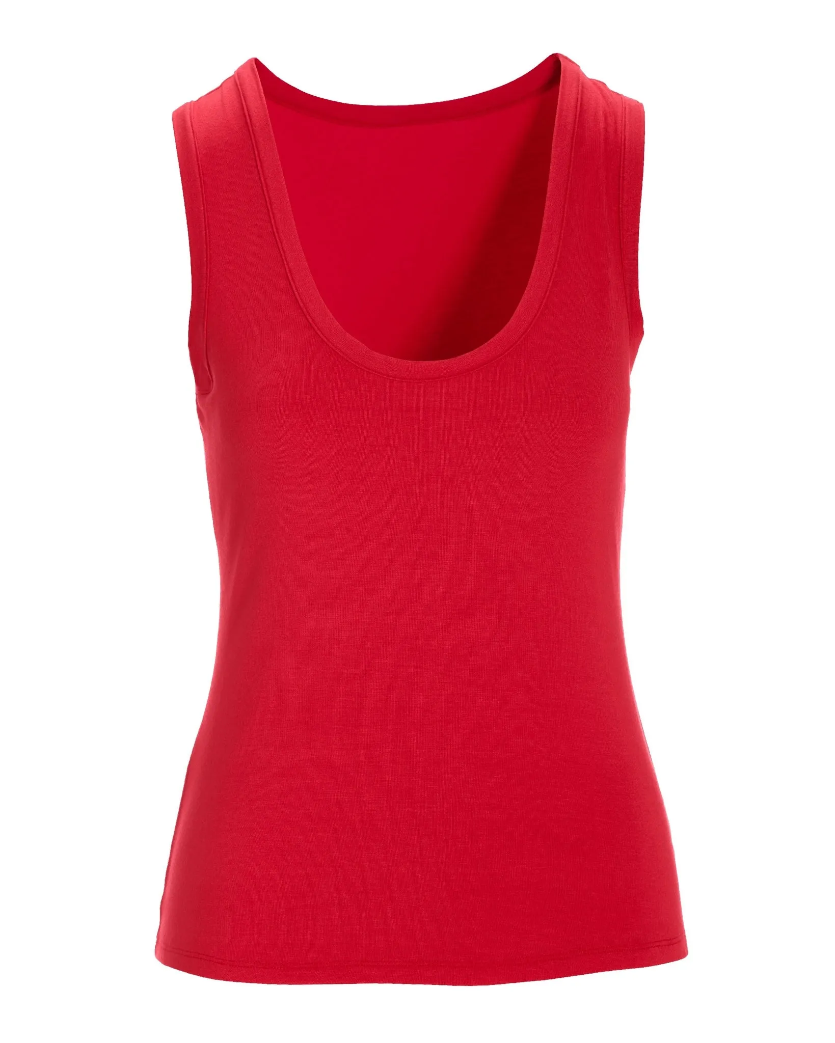 So Effortless Scoop-Neck Tank Top Racing Red sold by Boston Proper product image thumbnail 2