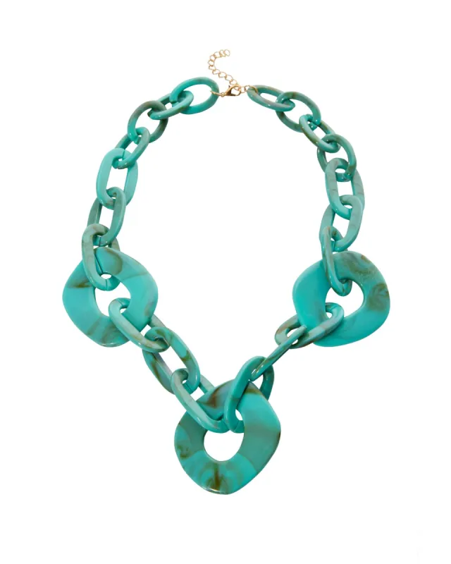 Turquoise Chain Link Necklace Turquoise sold by Boston Proper