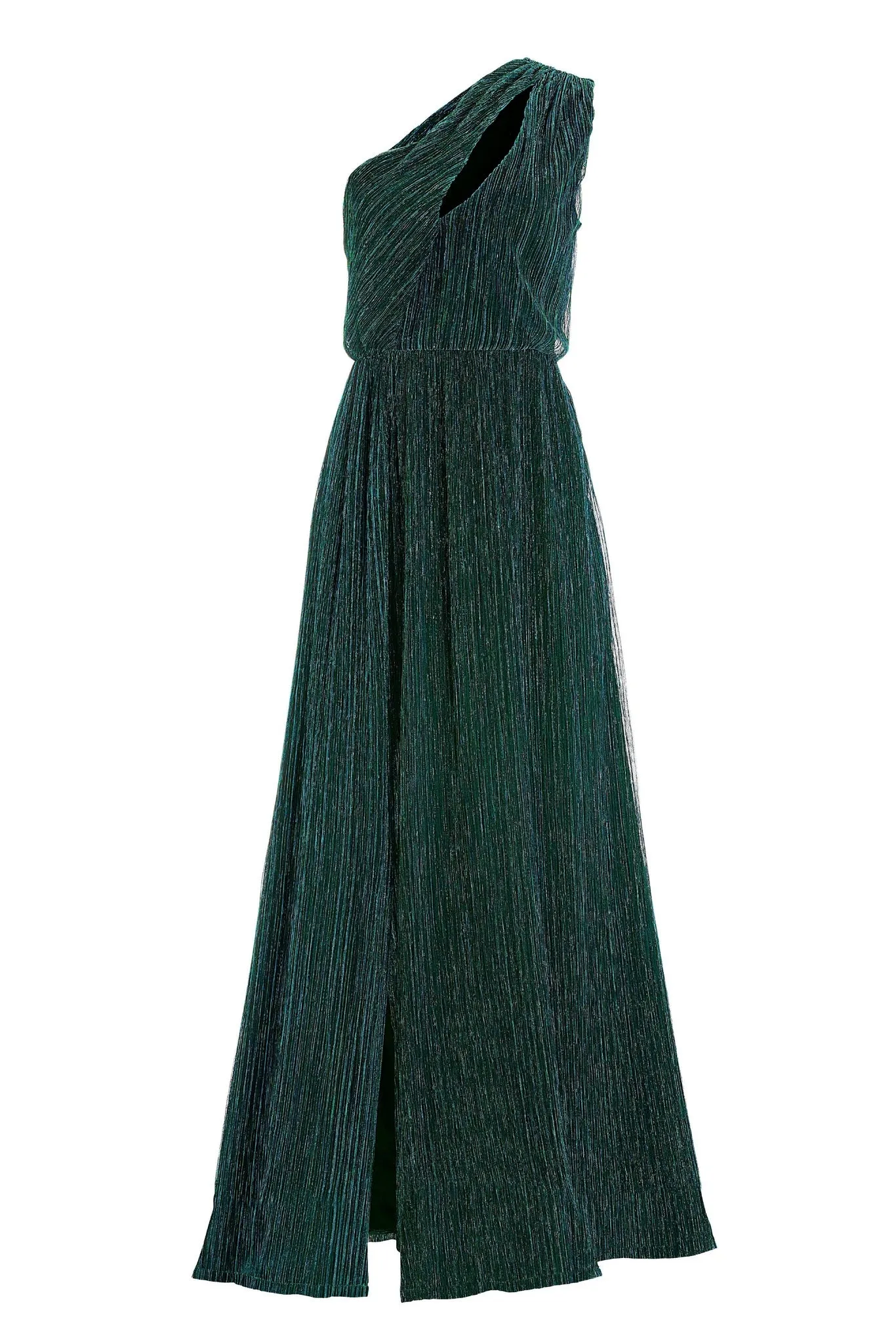 Shimmer Metallic One Shoulder Gown Green sold by Boston Proper product image thumbnail 2