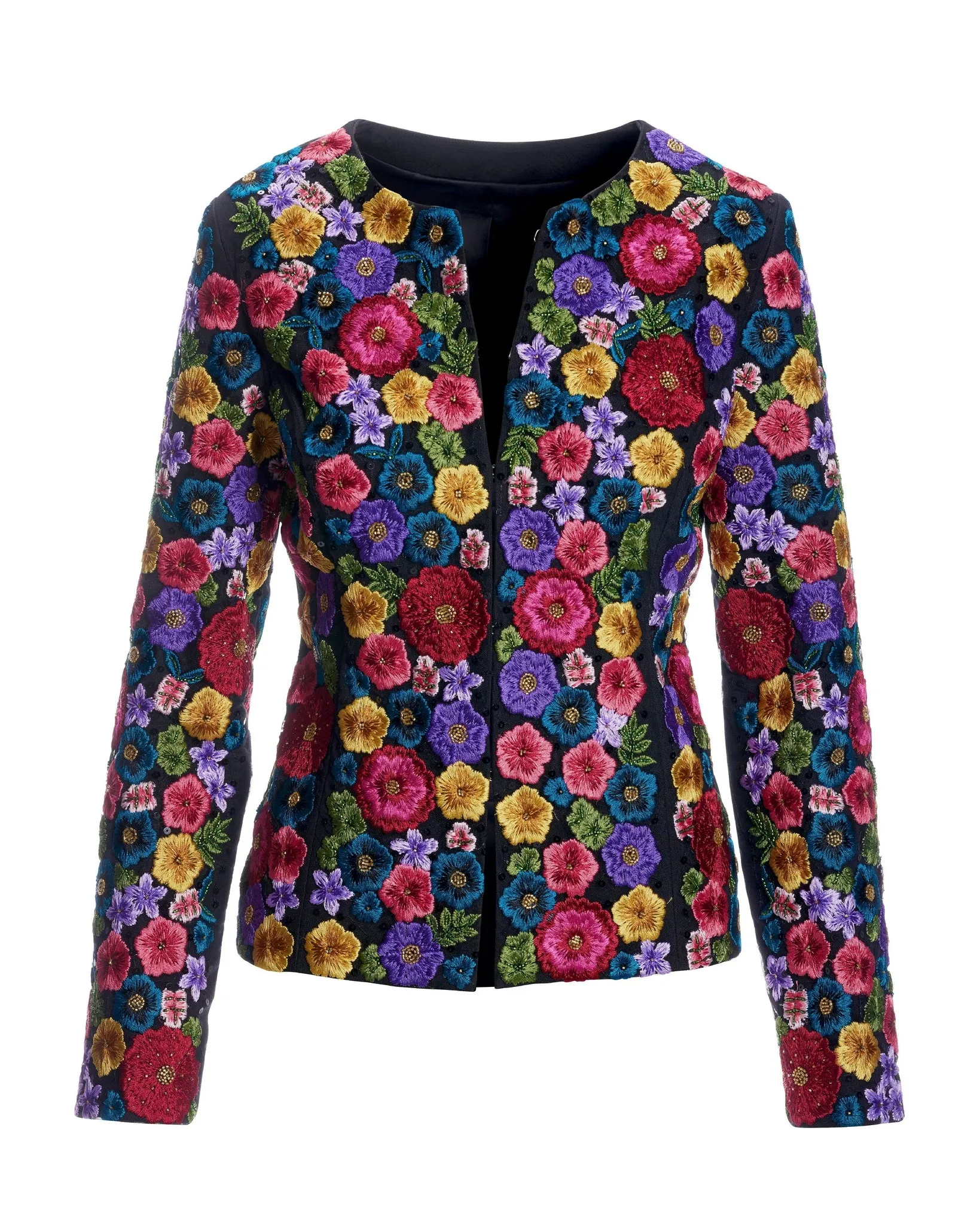 Hand Beaded and Embroidered Floral Jacket Multi sold by Boston Proper product image thumbnail 2