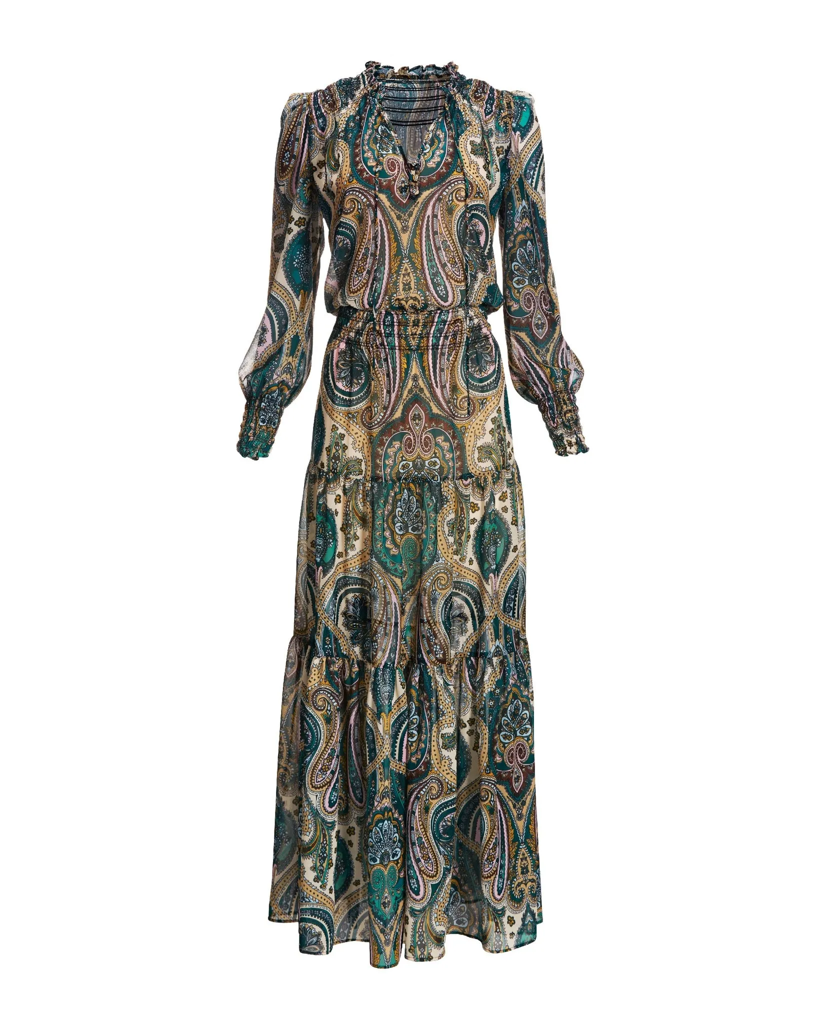 Paisley Boho Maxi Dress Neutral Multi sold by Boston Proper product image thumbnail 2