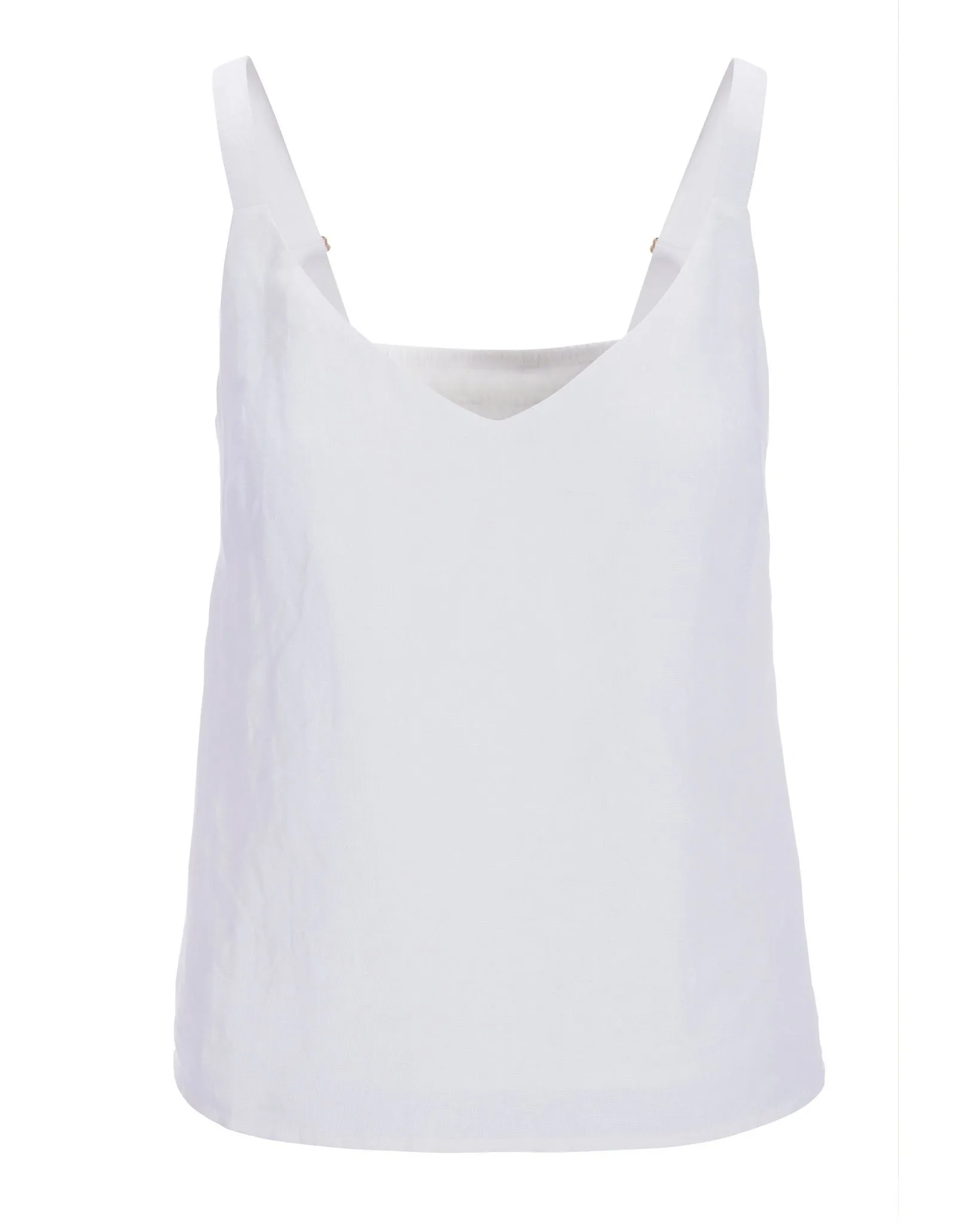 V Neck Linen Tank Top White sold by Boston Proper product image thumbnail 2