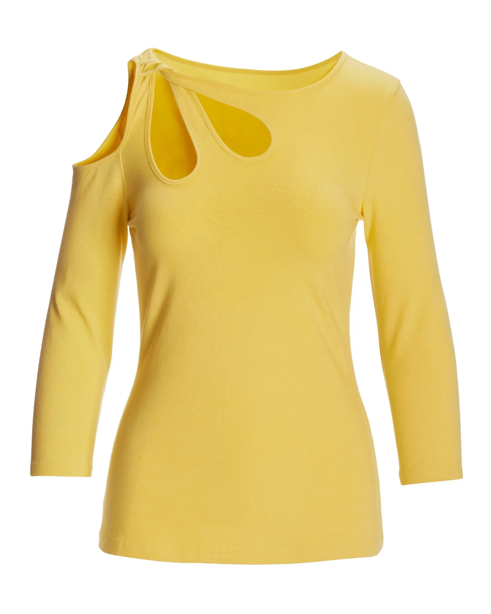 So Sexy Cutout Top Lemon Drop sold by Boston Proper product image thumbnail 2