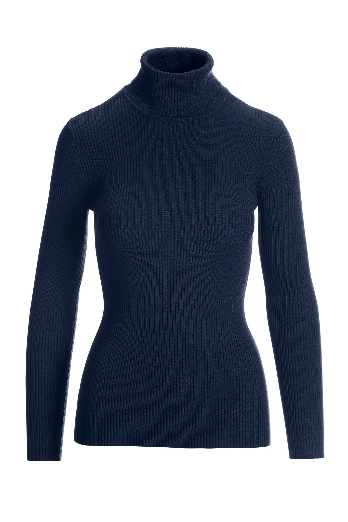 Ribbed Turtleneck Sweater Navy sold by Boston Proper product image thumbnail 2