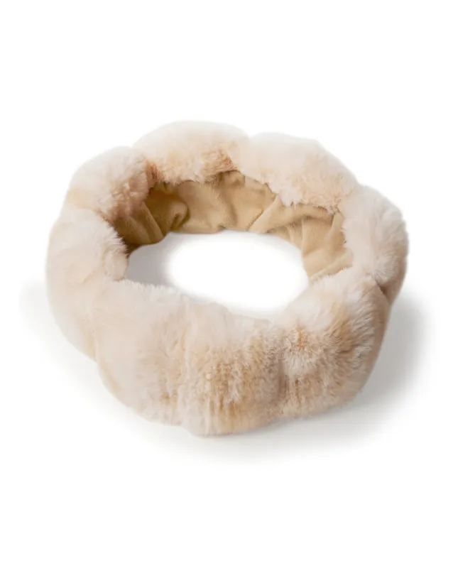 Faux Fur Headband Cream sold by Boston Proper