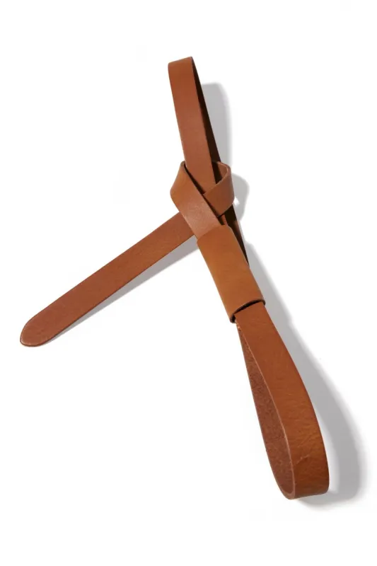 Loop Tie Waist Belt Cognac sold by Boston Proper