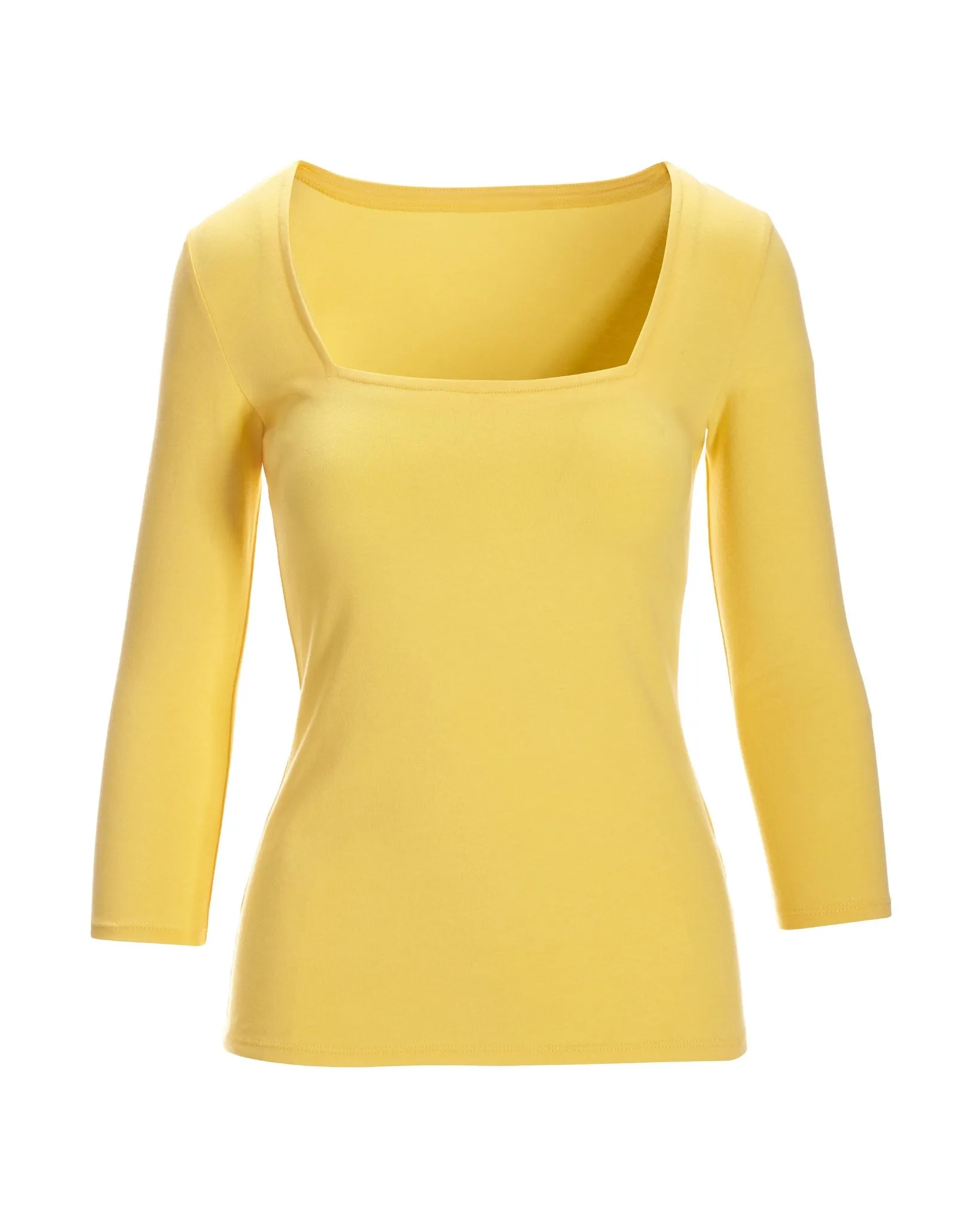 So Sexy Square-Neck Top Lemon Drop sold by Boston Proper product image thumbnail 2