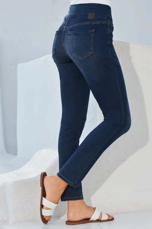 Nora Skinny Pull On Jean Ii Medium Wash sold by Boston Proper
