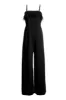 Strapless Faux-Feather Wide-Leg Jumpsuit Black sold by Boston Proper