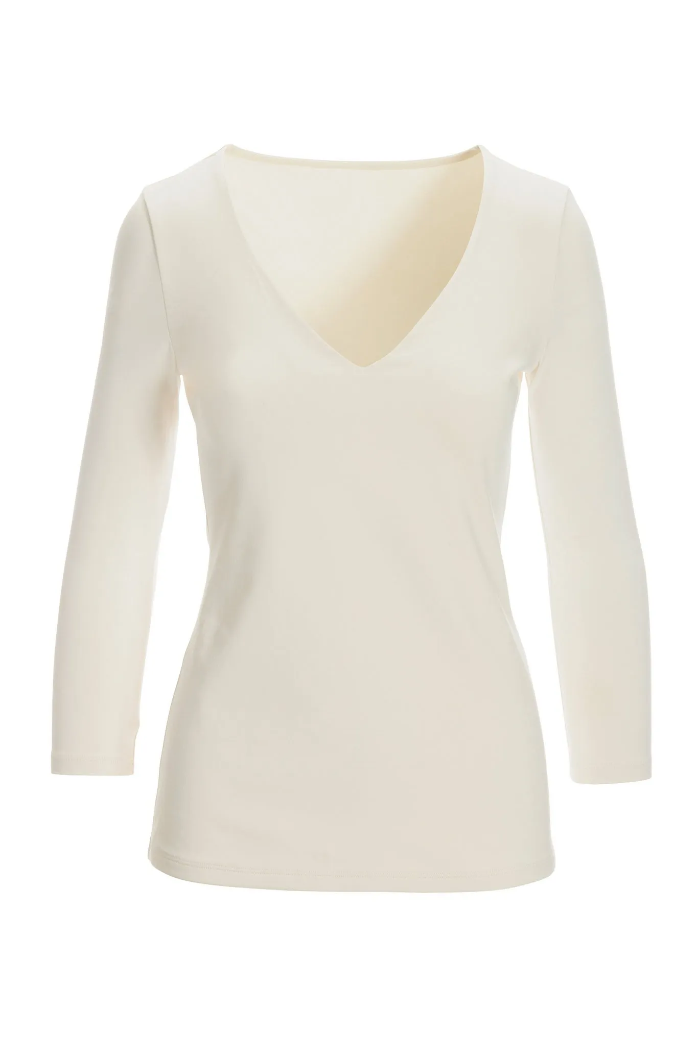 So Sexy V Neck Top Cream sold by Boston Proper product image thumbnail 2