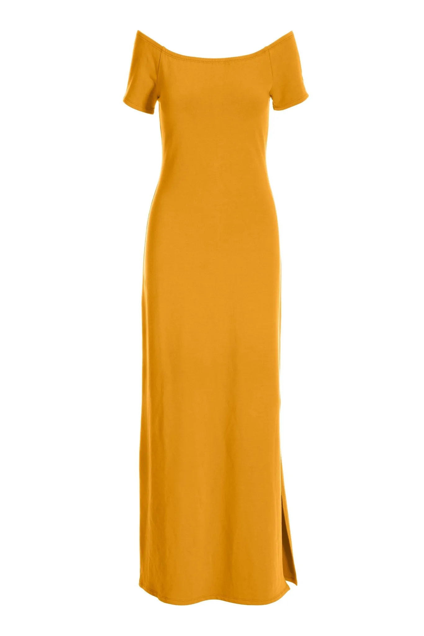 Off The Shoulder Short Sleeve Maxi Dress Golden Glow sold by Boston Proper product image thumbnail 2