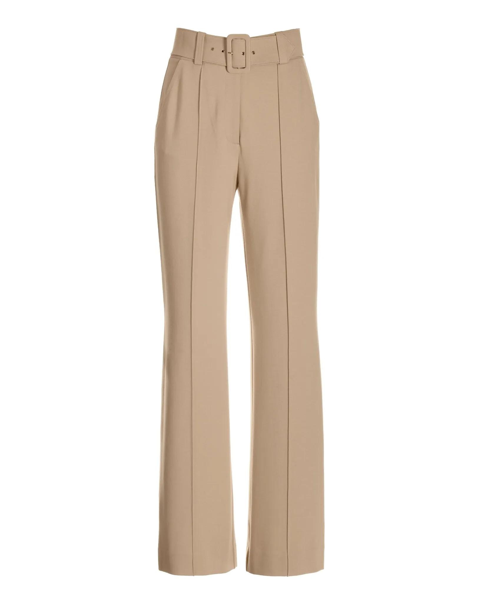 Malibu Belted Ponte High Waist Wide Leg Trouser Pant Sesame sold by Boston Proper product image thumbnail 2