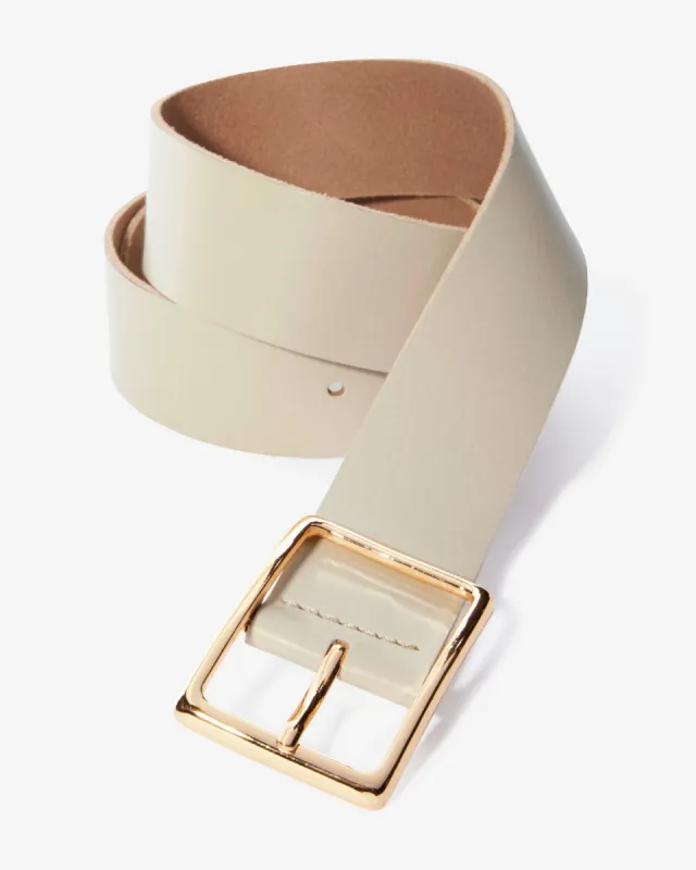 Modern Classic Leather Belt Ecru sold by Boston Proper