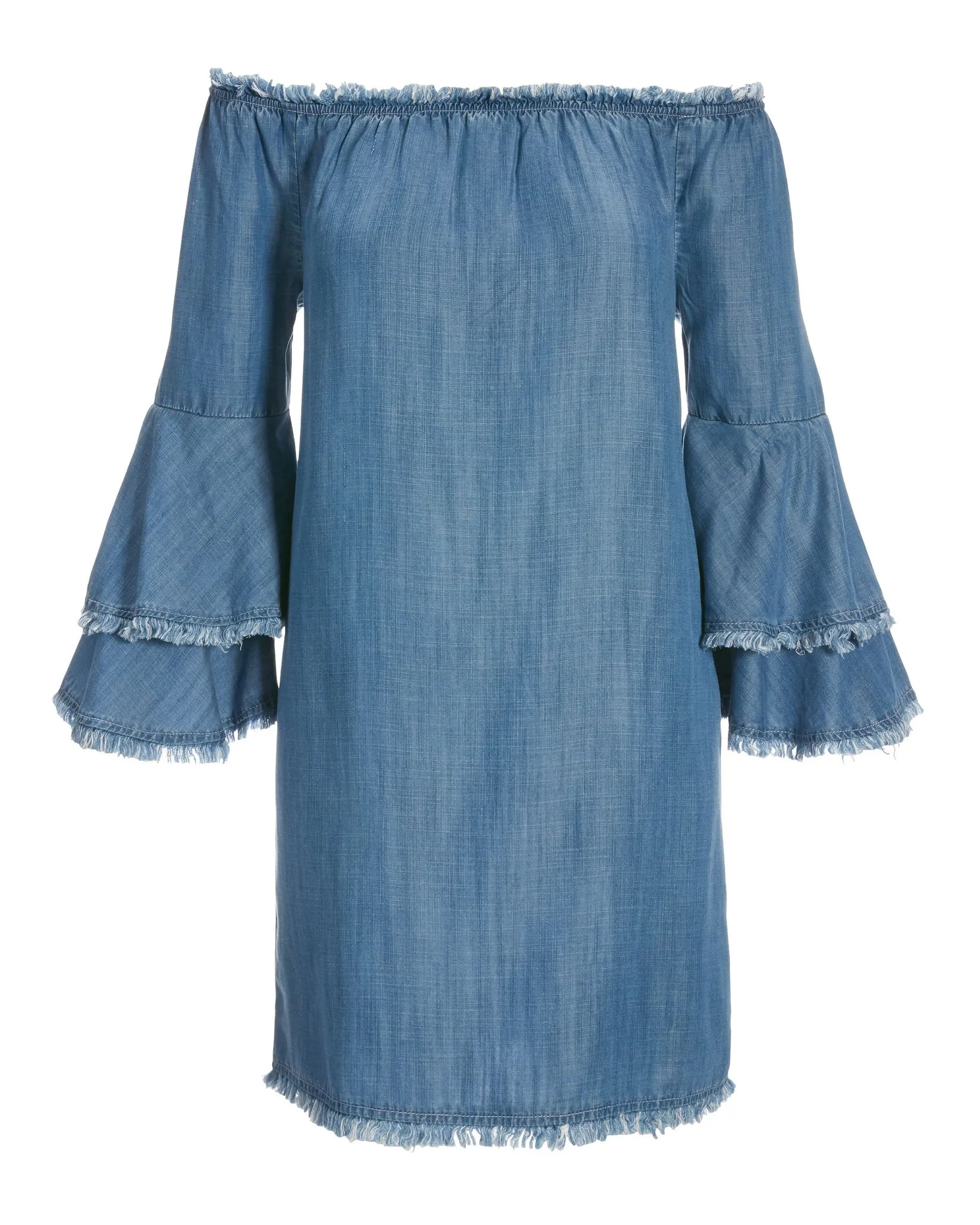 Summer Essentials Tencel Off The Shoulder Dress Medium Wash sold by Boston Proper product image thumbnail 2