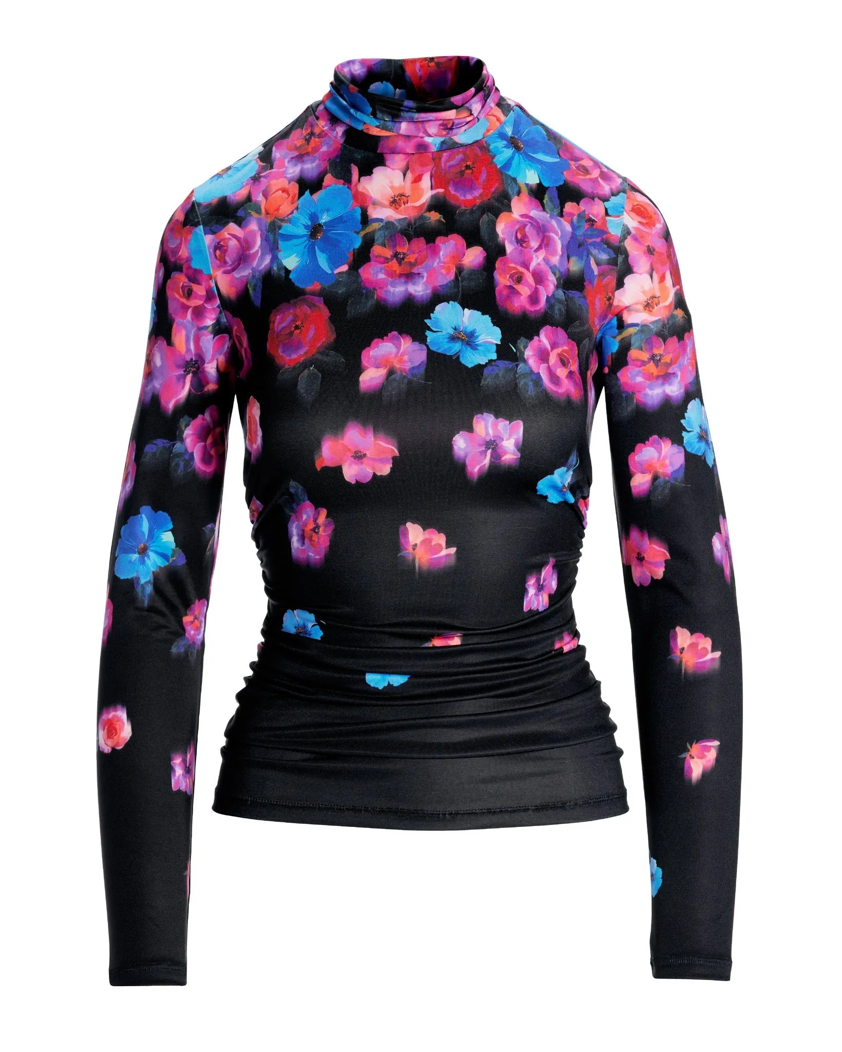 So Chic Floral Turtleneck Knit Top Black Multi sold by Boston Proper product image thumbnail 2