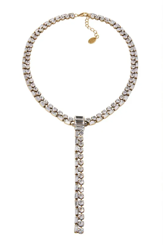 Crystal Drop Choker Gold/Crystal sold by Boston Proper