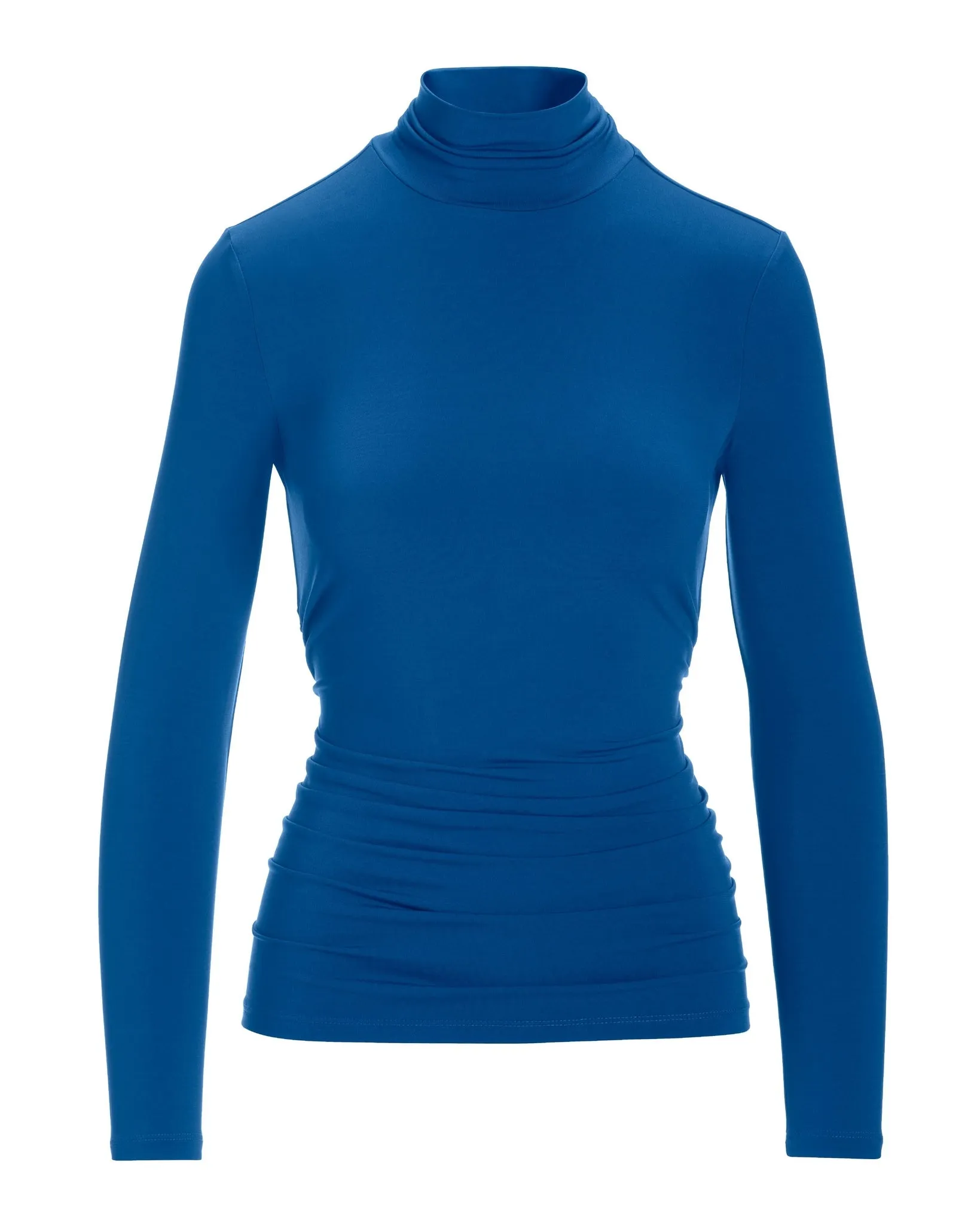 So Chic Ruched Turtleneck Top Classic Blue sold by Boston Proper product image thumbnail 2