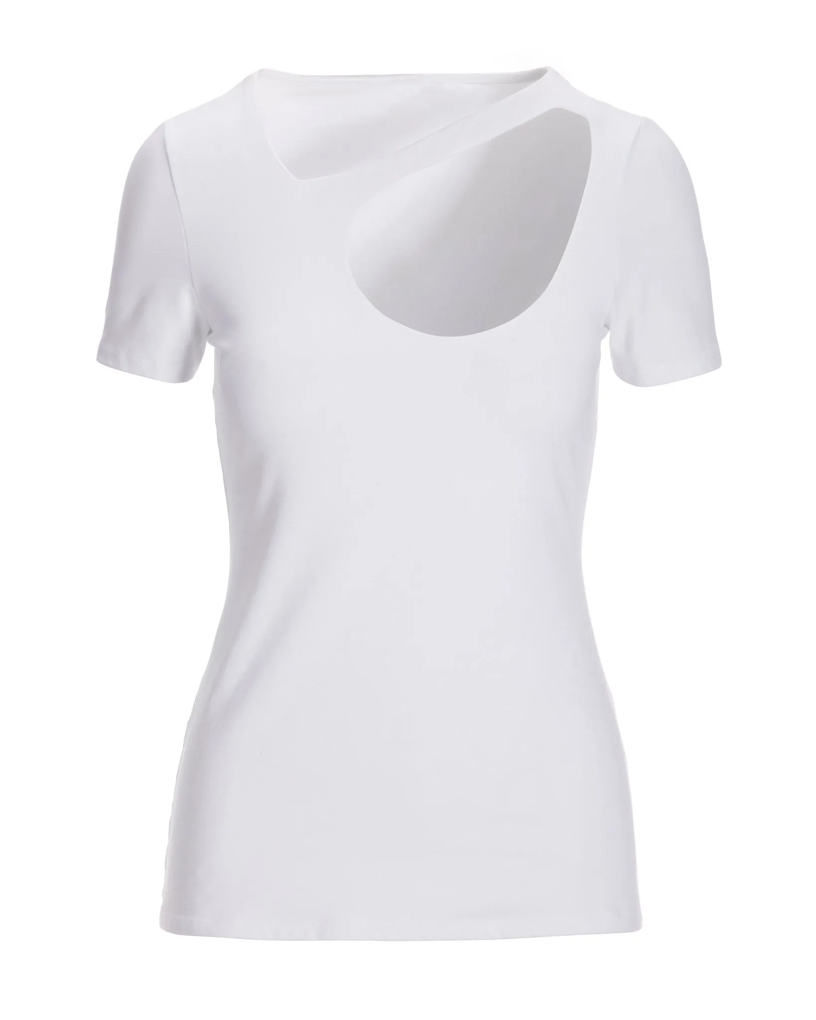 So Sexy Wide Cutout Short-Sleeve Knit Top White sold by Boston Proper product image thumbnail 2