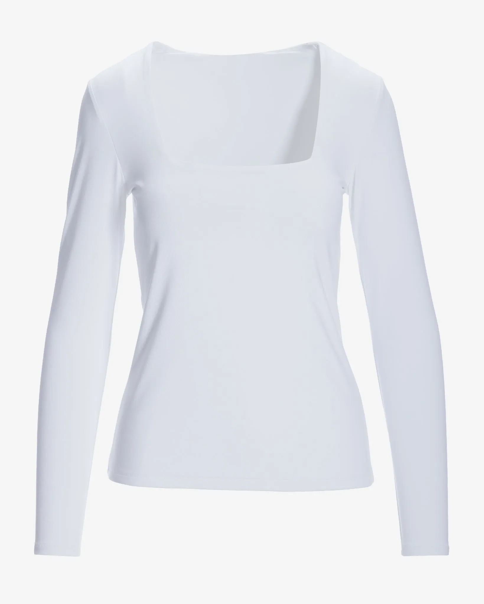 So Modern Square Neck Long Sleeve Top Pure White sold by Boston Proper product image thumbnail 2
