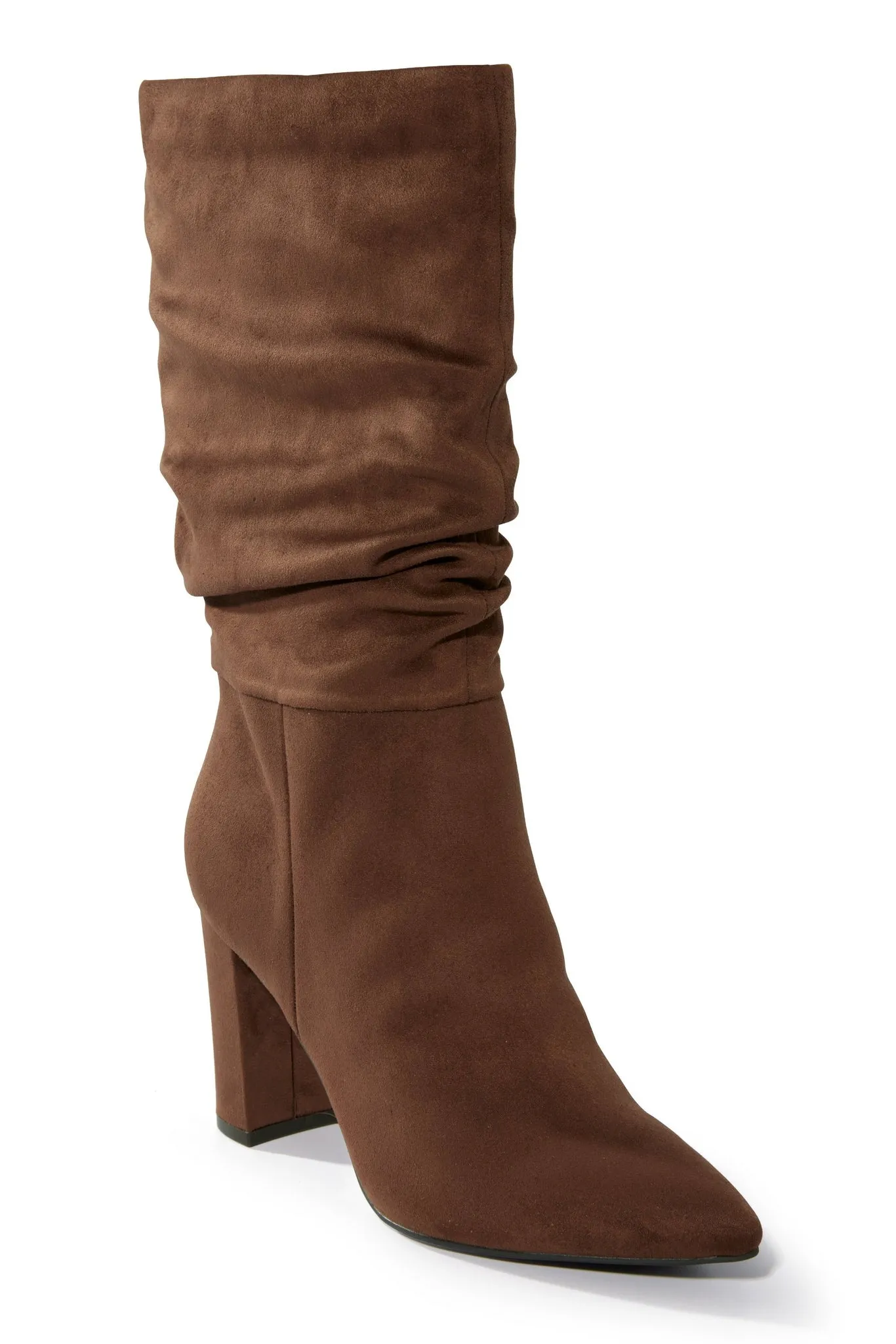 Suede Slouchy Boot Brown sold by Boston Proper