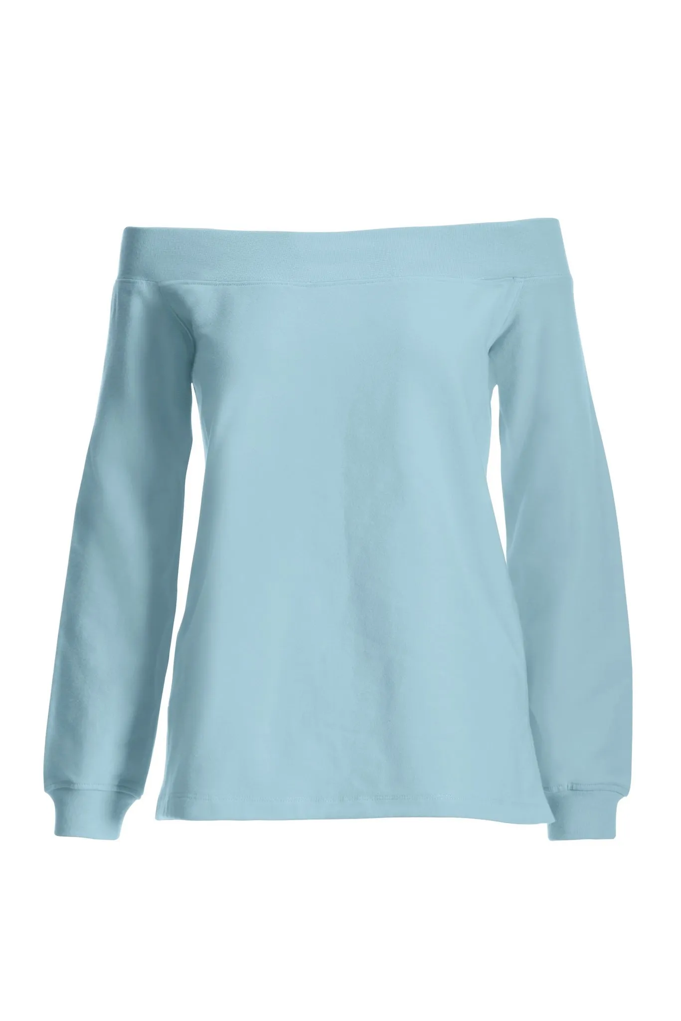 Wide Neck Pullover Sweatshirt Cool Blue sold by Boston Proper product image thumbnail 2