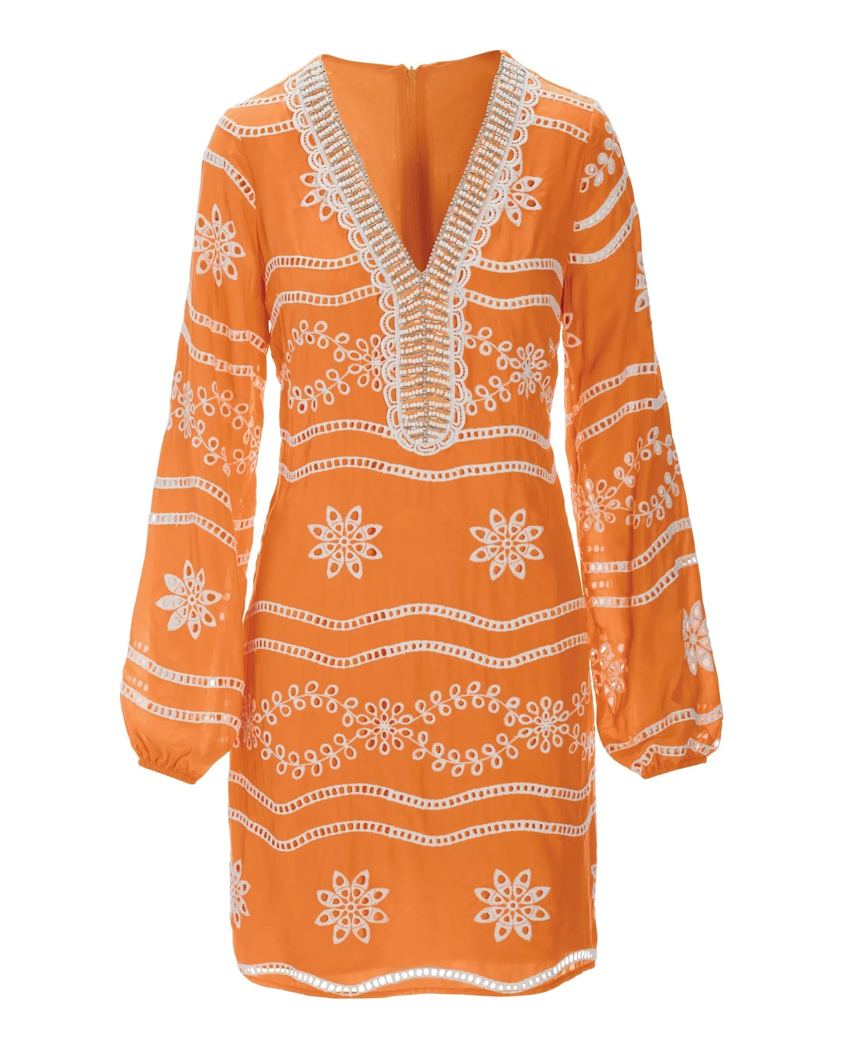 Embellished Lace Tunic Dress Melon sold by Boston Proper product image thumbnail 2