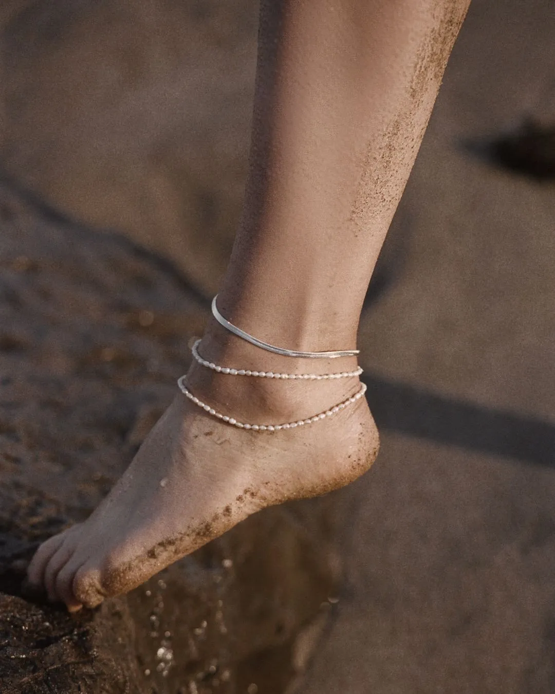 Edie Anklet Silver sold by Boston Proper