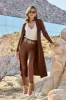 Multi Metal Ring Leather Belt Brown sold by Boston Proper