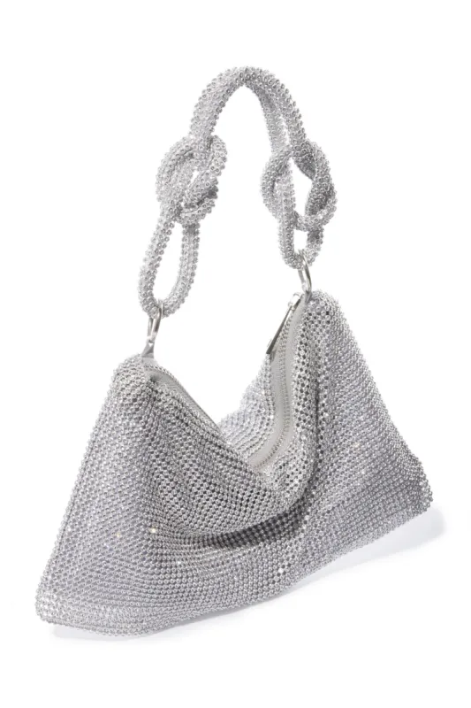 Crystal Mesh Handbag Silver sold by Boston Proper