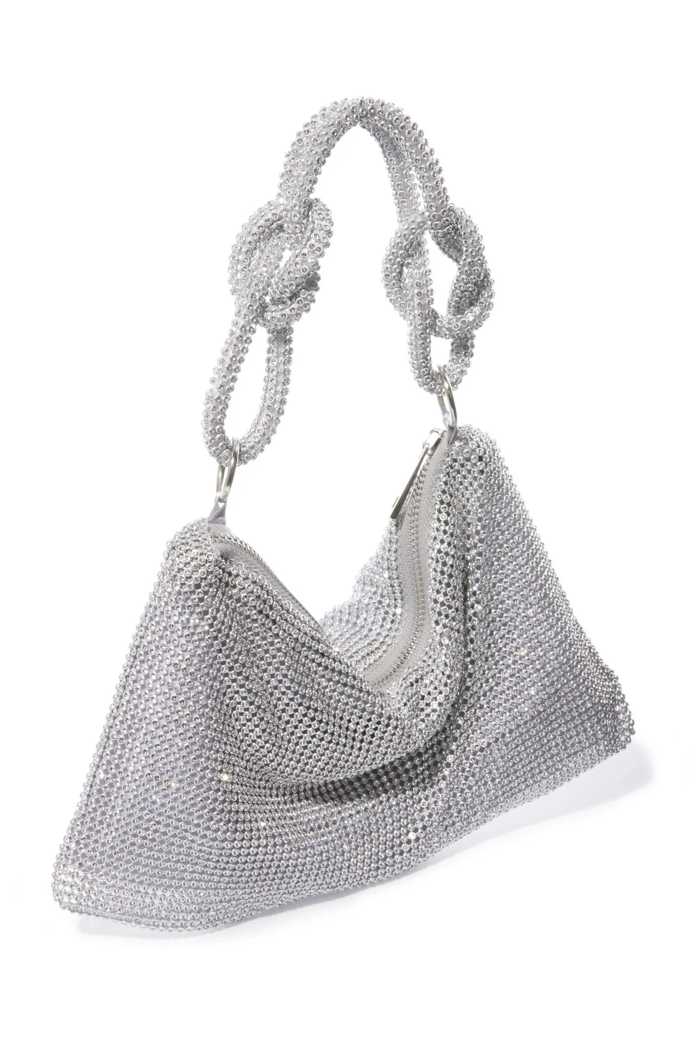 Crystal Mesh Handbag Silver sold by Boston Proper