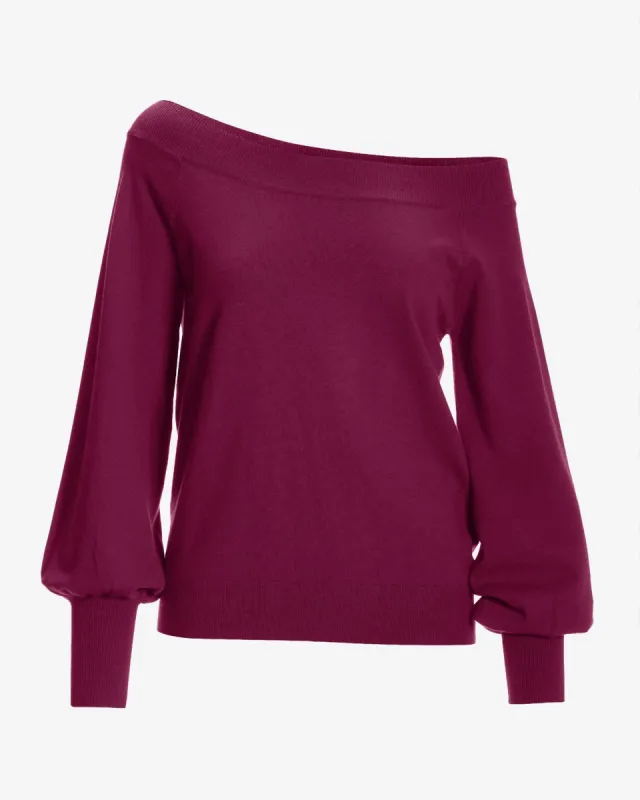Lightweight Slouchy Sweater Cabernet sold by Boston Proper