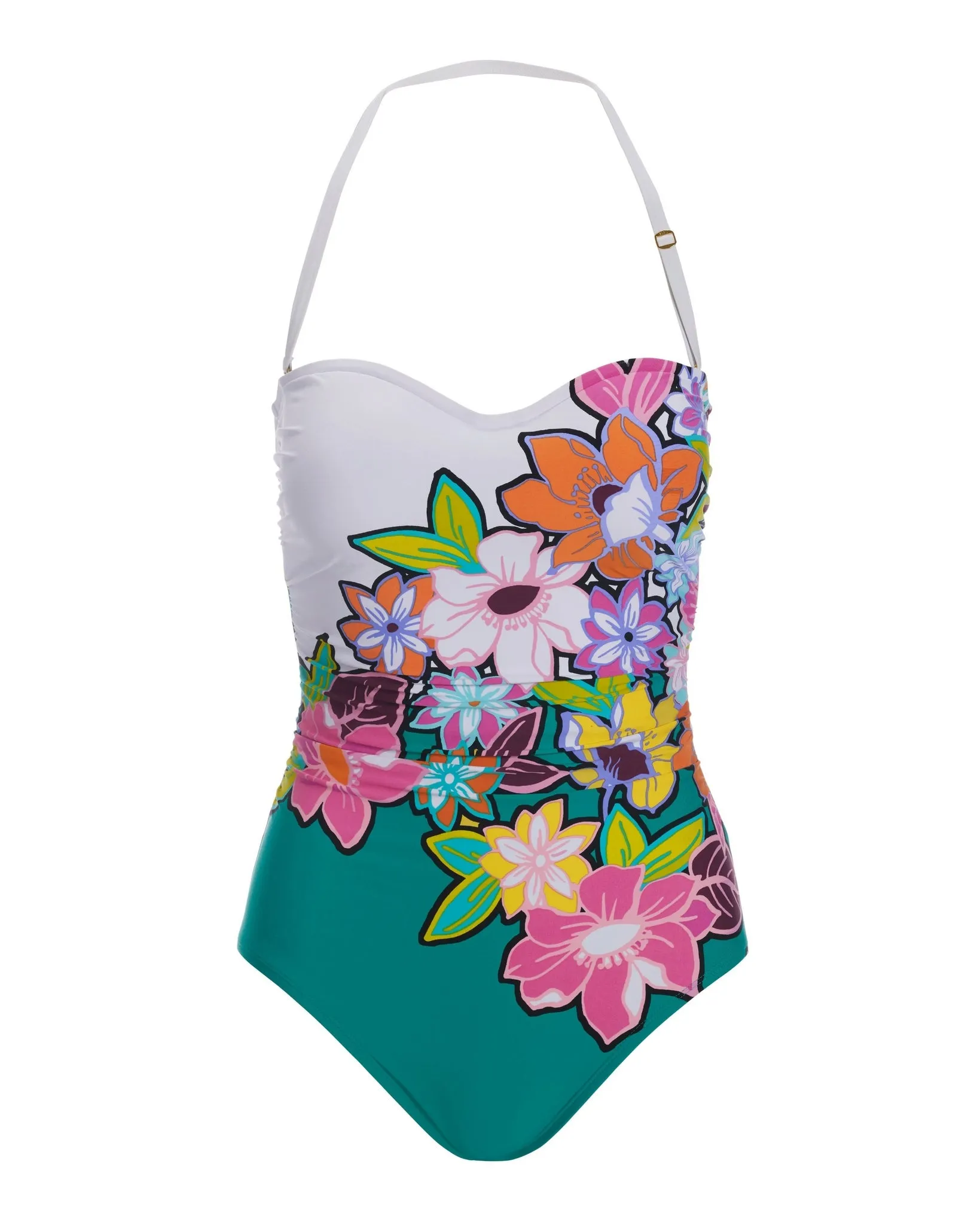 Bright Floral Bandeau One-Piece Multi sold by Boston Proper product image thumbnail 2