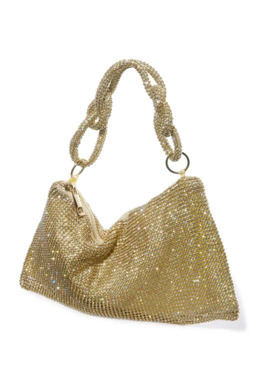 Crystal Mesh Handbag Gold sold by Boston Proper