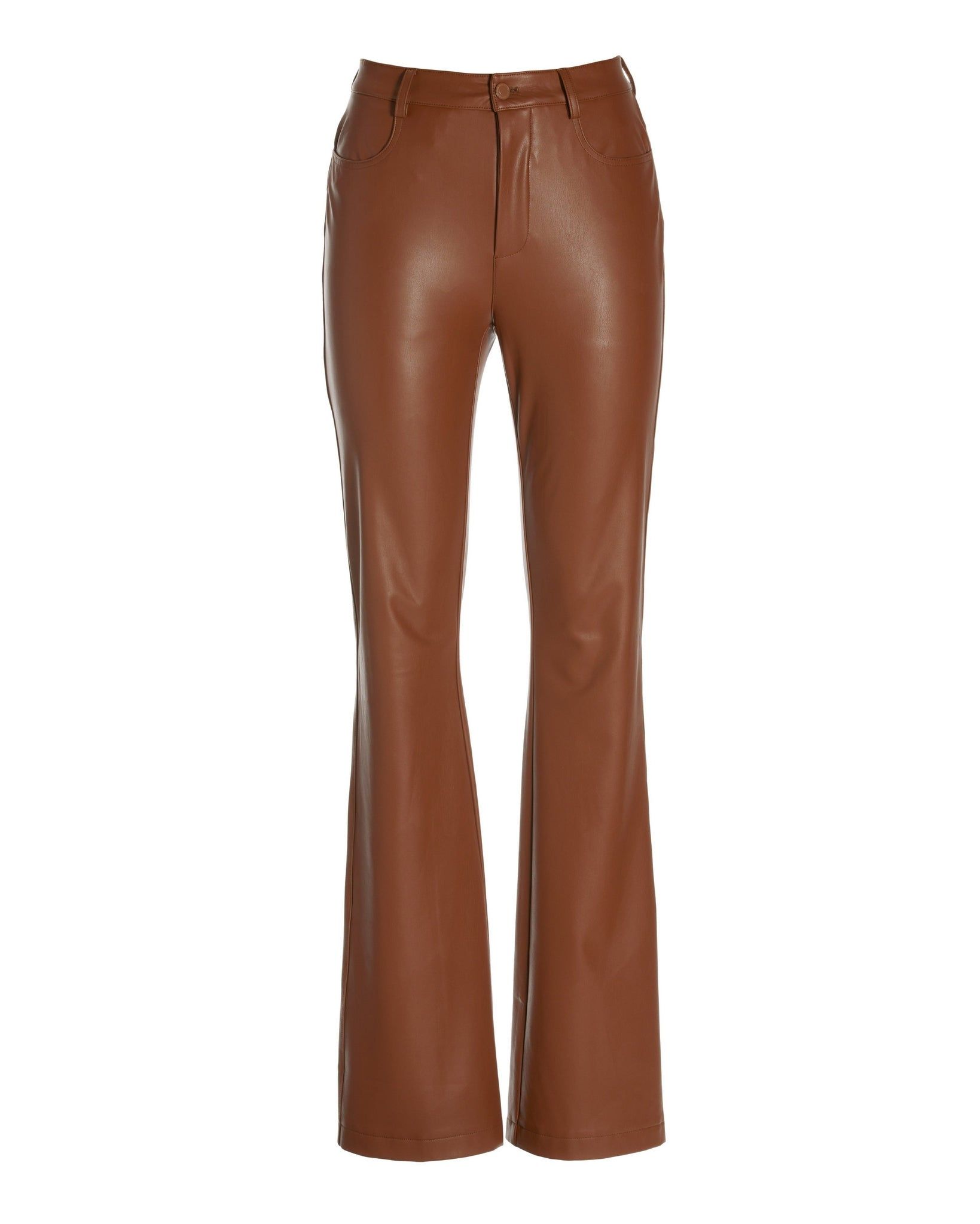 Monterey Faux Leather 5 Pocket Bootcut Pant Cognac sold by Boston Proper product image thumbnail 2