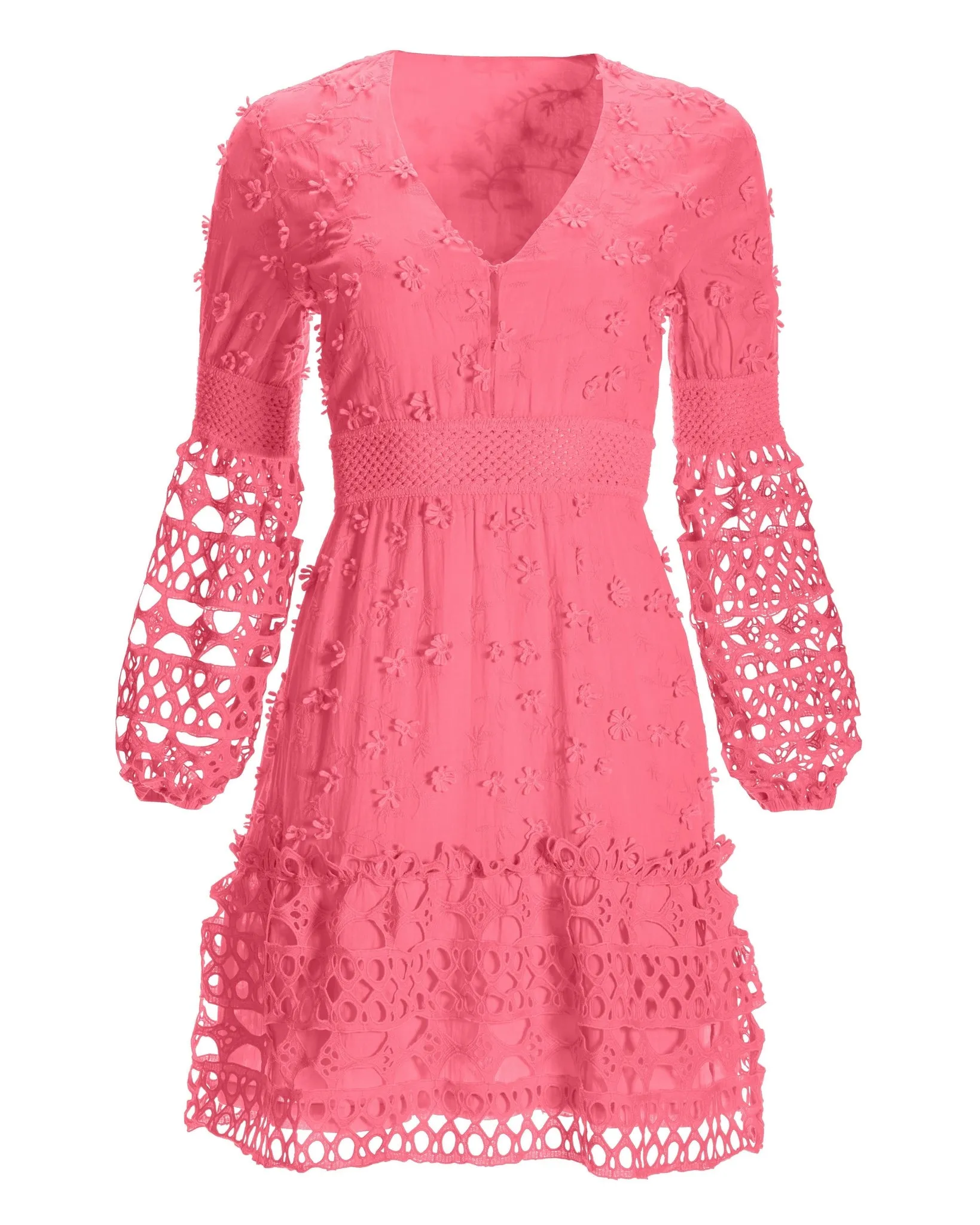 Mixed Media Short Dress Pink sold by Boston Proper product image thumbnail 2