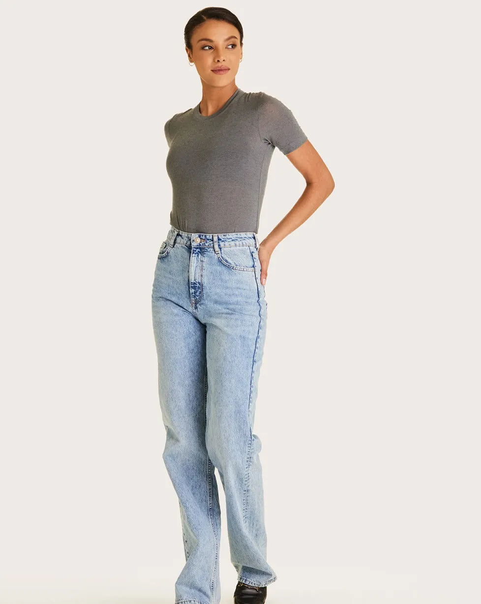 Washable Cashmere Tee Grey sold by Boston Proper