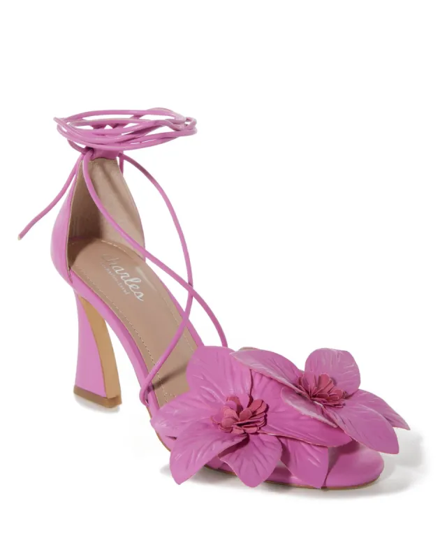 Floral Lace Up Heel Pink sold by Boston Proper